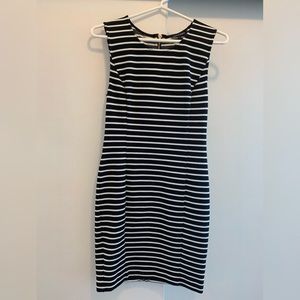 Juicy couture black & white striped knit dress
